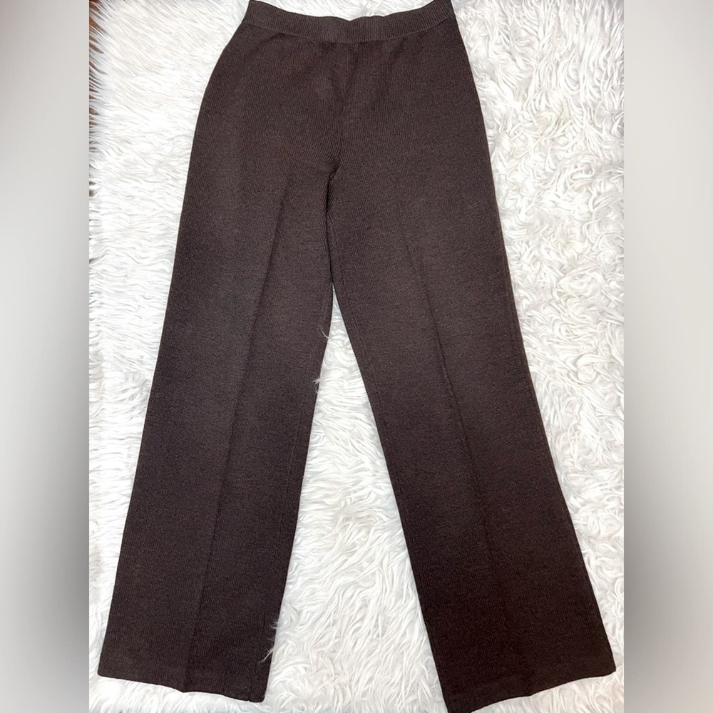 St. John Collection By Marie Gray Size 2‎ Chocolate Knit Trousers Women’s Size 2